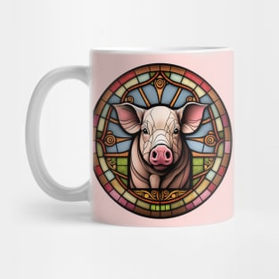 Stained Glass Pig Mug